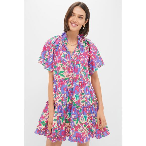 Tuckernuck Dresses & Skirts - HYACINTH HOUSE Magenta Multi Floral Thea Mini Dress Size XL NWT